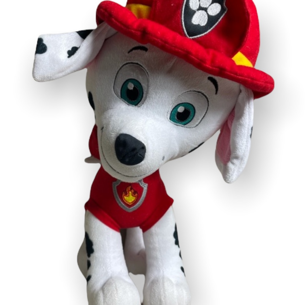 Nickelodeon Paw Patrol Marshall Stuffed Animal Plush Dog Fireman Large - Picture 2 of 11